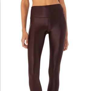 alo yoga high rise shine oxblood SOLD